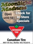 Moonlight Madness Specials at Canadian Tire